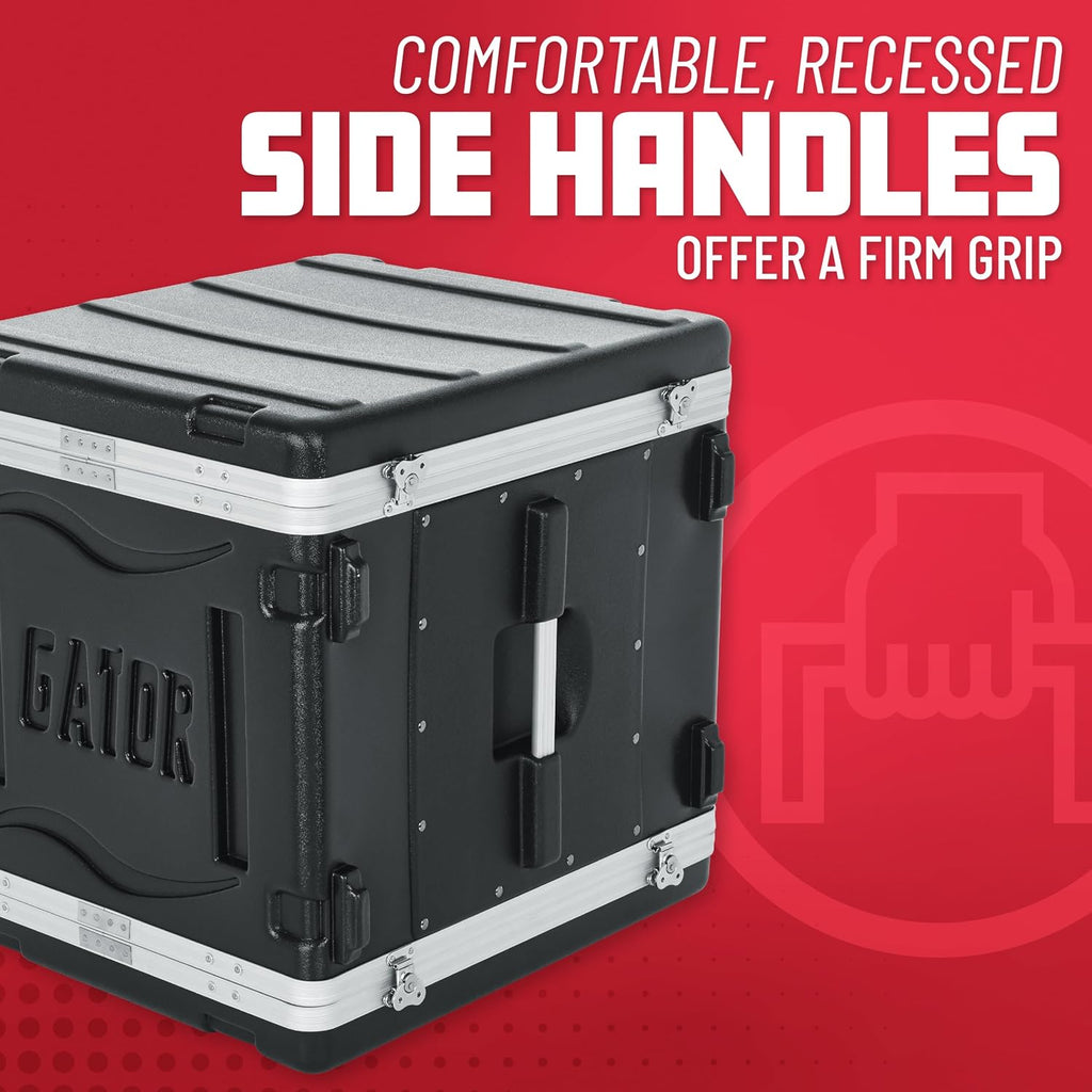 Gator Cases Lightweight Molded 12U Rack Case with Heavy Duty Latches, Standard 19.25' Depth (GR-12L)