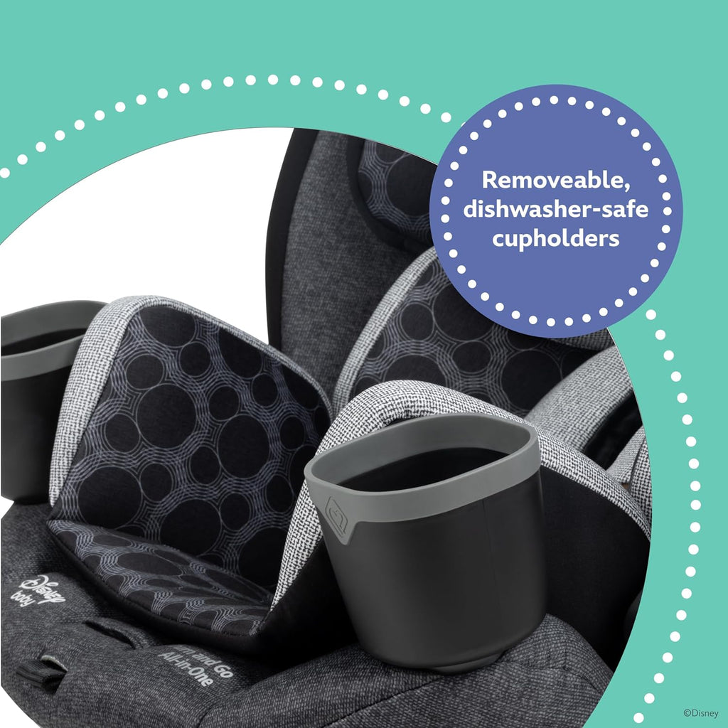 Disney Baby Turn and Go 360 Rotating All-in-One Convertible Car Seat, Vintage Mickey Mouse