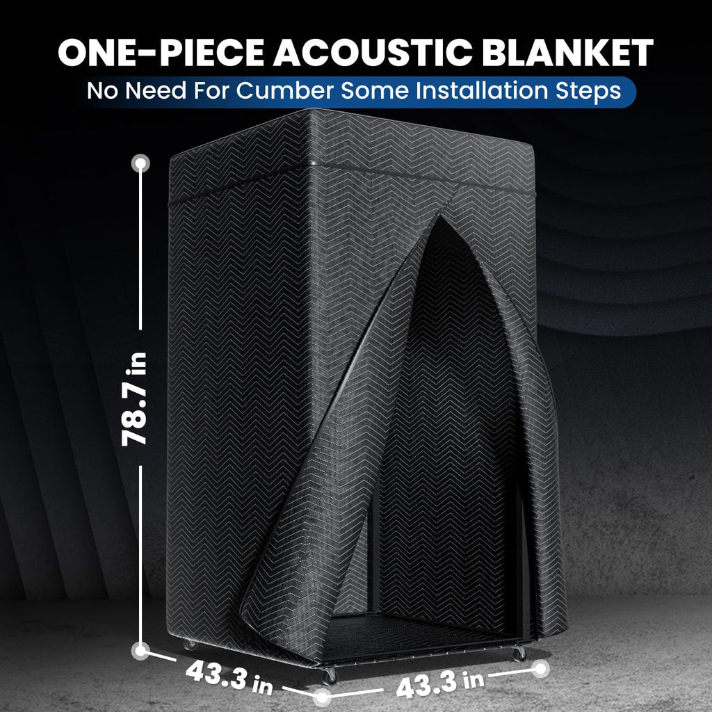 RDCMKL XL Portable Recording Booth, Complete Home Recording Studio Soundproof Vocal Booth, Foldable with Travel Bag for Echo-Free Studio-Quality Sound, Ideal for Voiceovers, Podcasts, and Music