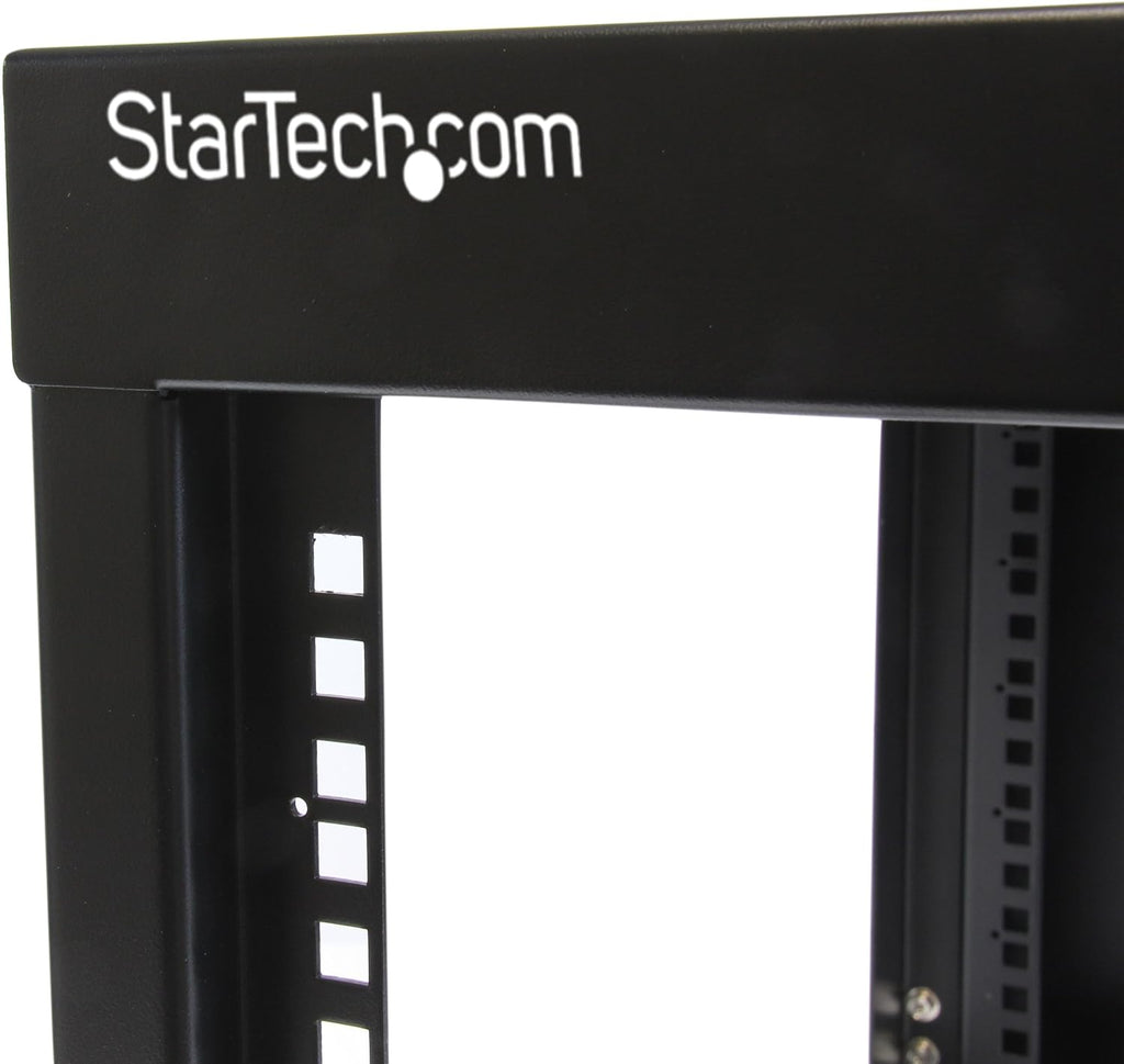 StarTech.com 4-Post 6U Hinged Wall-Mount Network Rack, 19' Open Frame Server Rack with 19.8in Mounting Depth, Wall Mount Swing Out Data Rack for IT / AV / Computer Equipment, TAA (RK619WALLOH)