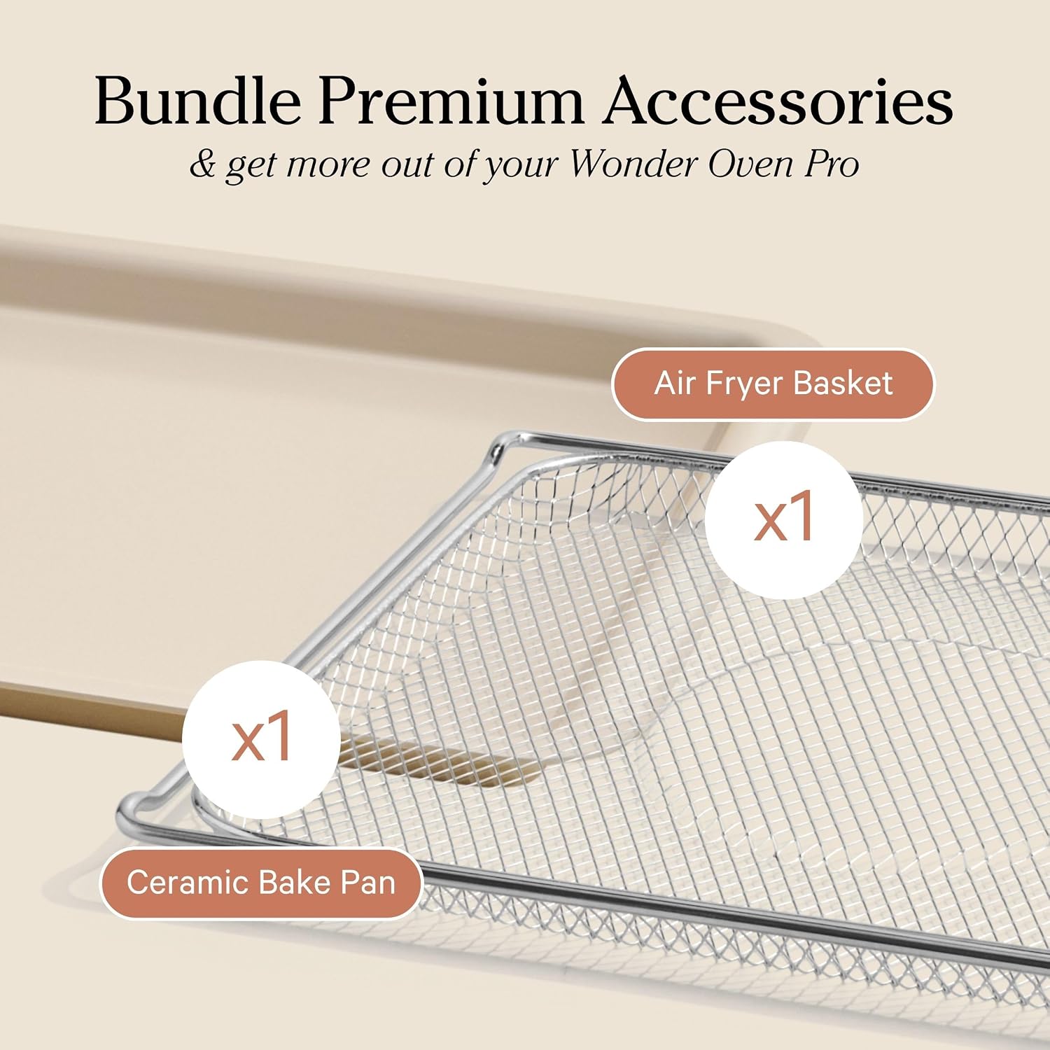 Our Place Wonder Oven & Essentials Kit | 6-in-1 Air Fryer Toaster Oven with Steam Infusion | Countertop Convection Oven Combo with Extra Bake Pan & Air Fryer Basket | Non-toxic, PFAS-Free Duo | Steam