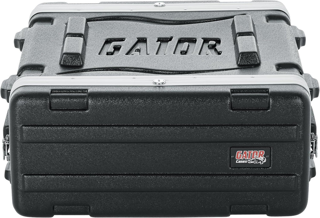 Gator Cases Lightweight Molded 4U Rack Case with Heavy Duty Latches, Standard 19.25' Depth, (GR-4L)