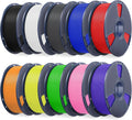 SUNLU High Speed PLA Filament Bundle 1.75mm, 10 Packs, Black+White+Grey+Pink+Red+Orange+Yellow+Green+Blue+Lavender Purple
