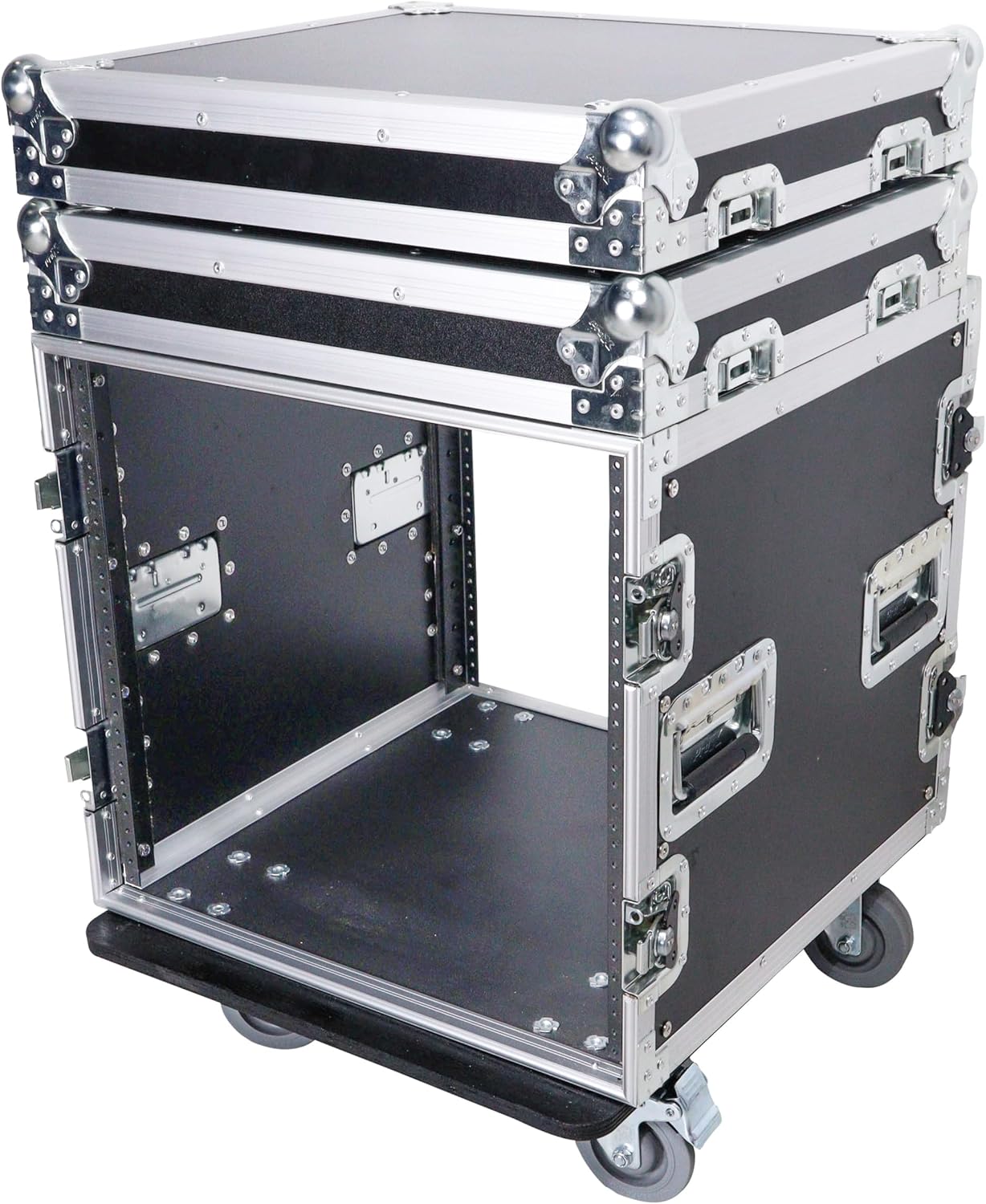 ProX ATA Flight Rack Case – 19' Depth, Heavy-Duty Amp & Mixer Rack Mount with Casters