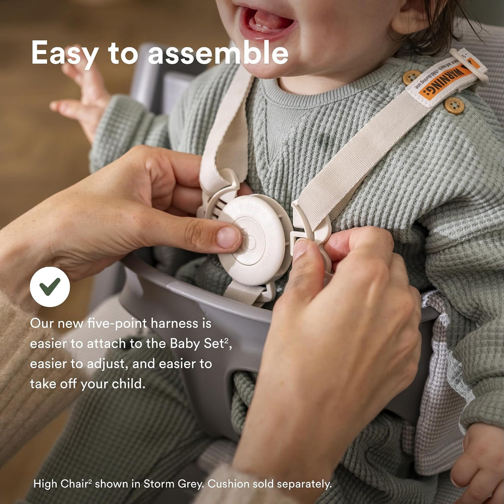Stokke Tripp Trapp High Chair 2, Heather Mauve - Includes Chair + Baby Set with Removable Harness for Children 6-36 Months - Adjustable, Ergonomic & Easy to Clean