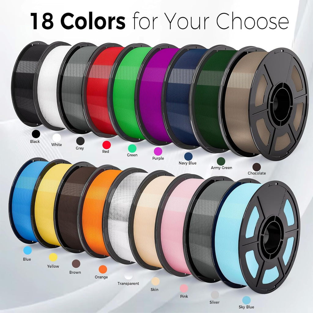 iSANMATE 16KG PETG Filament Bundle 1.75mm 3D Printer Filament,Accuracy +/- 0.02mm,Black White Gray Red Green Yellow Orange Blue Beige Amry Green Dark Blue Brown Transparent Pink Purple Sky Blue