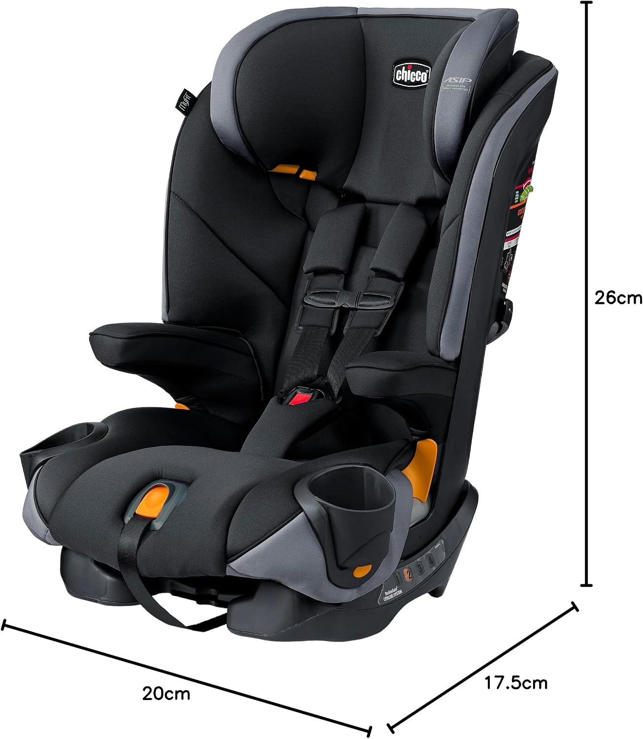 Chicco MyFit Harness + Booster Car Seat, 5-Point Harness and High Back Seat