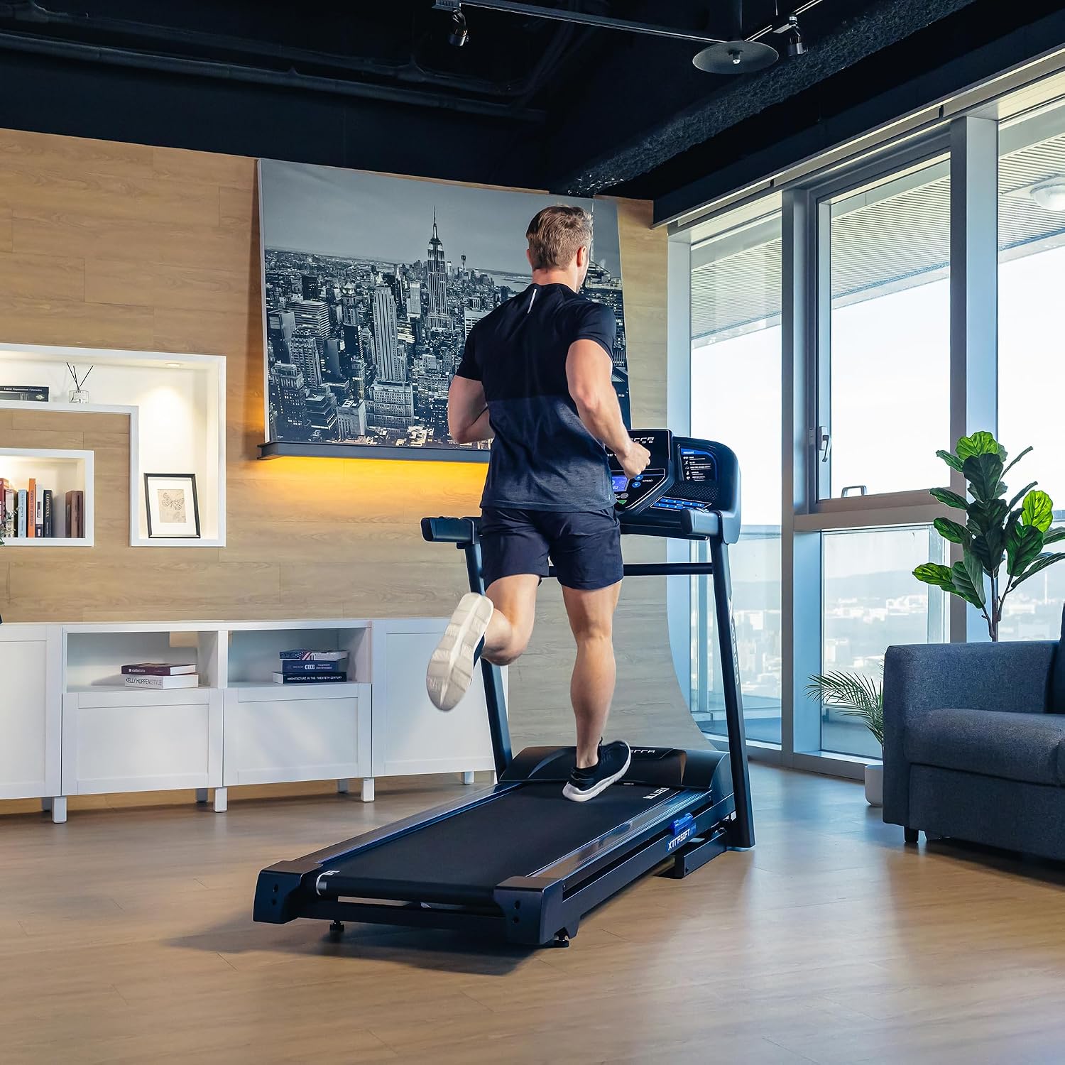 Xterra Fitness Sport Series Premium Folding Smart Treadmill, Handlebar Speed and Incline Controls, Large XTRASoft Cushioned Running Deck, Built-in FTMS-Enabled Bluetooth with XF Connect Fitness App