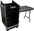 Harmony Audio HC11M16UCT Flight 11U Slant Top Mixer Case 18U Vertical Rack with Table