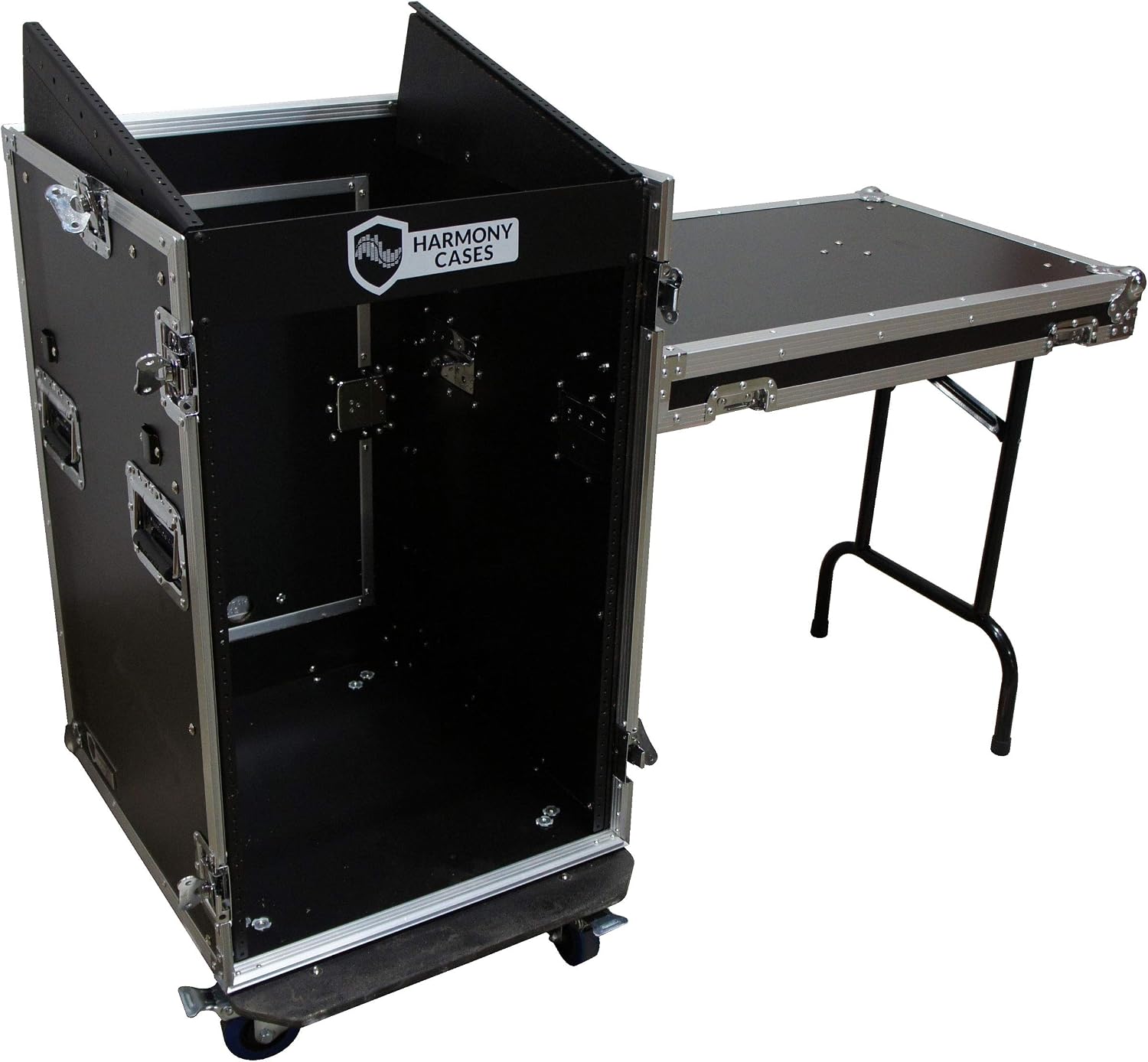 Harmony Audio HC11M16UCT Flight 11U Slant Top Mixer Case 18U Vertical Rack with Table
