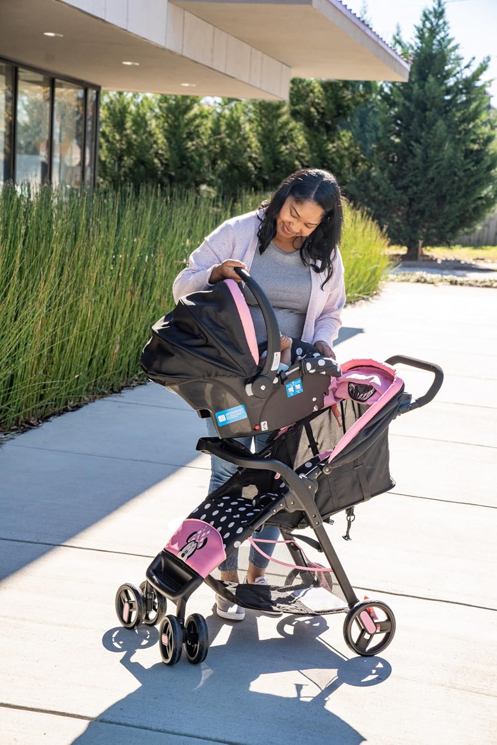 Disney Baby Mickey Mouse Simple Fold LX Travel System, Lift to fold compactly in Less Than a Second for Easy Storage; self-Standing When Folded, Mickey Blogger