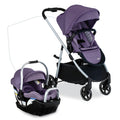 Britax Willow Grove SC Travel System, Infant Car Seat Stroller Combo with Willow SC Infant Car Seat, Alpine Base, and Grove Stroller; ClickTight Technology, SafeWash & StayClean Fabrics — Pindot Iris