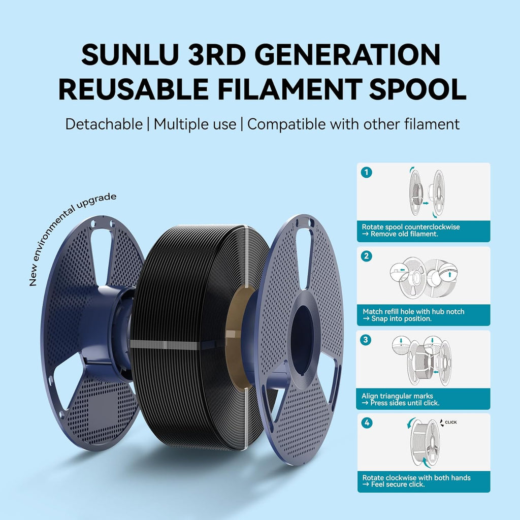 SUNLU 3D Printer Filament 10kg Bundle, Neatly Wound PLA Filament 1.75mm ±0.02mm, Individually Vacuum-Sealed,1kg per Spool, 10 Pack, (5 spools of Black and 5 spools of White)