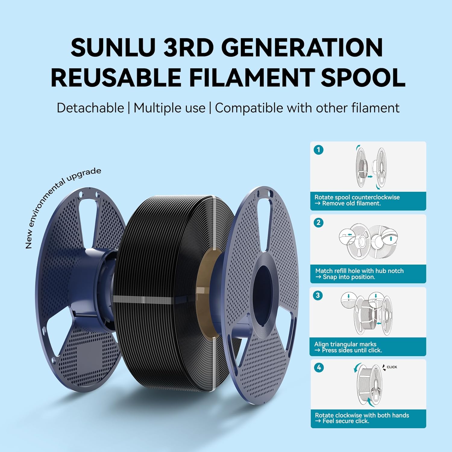 SUNLU 3D Printer Filament 10kg Bundle, Neatly Wound PLA Filament 1.75mm ±0.02mm, Individually Vacuum-Sealed,1kg per Spool, 10 Pack, (5 spools of Black and 5 spools of White)