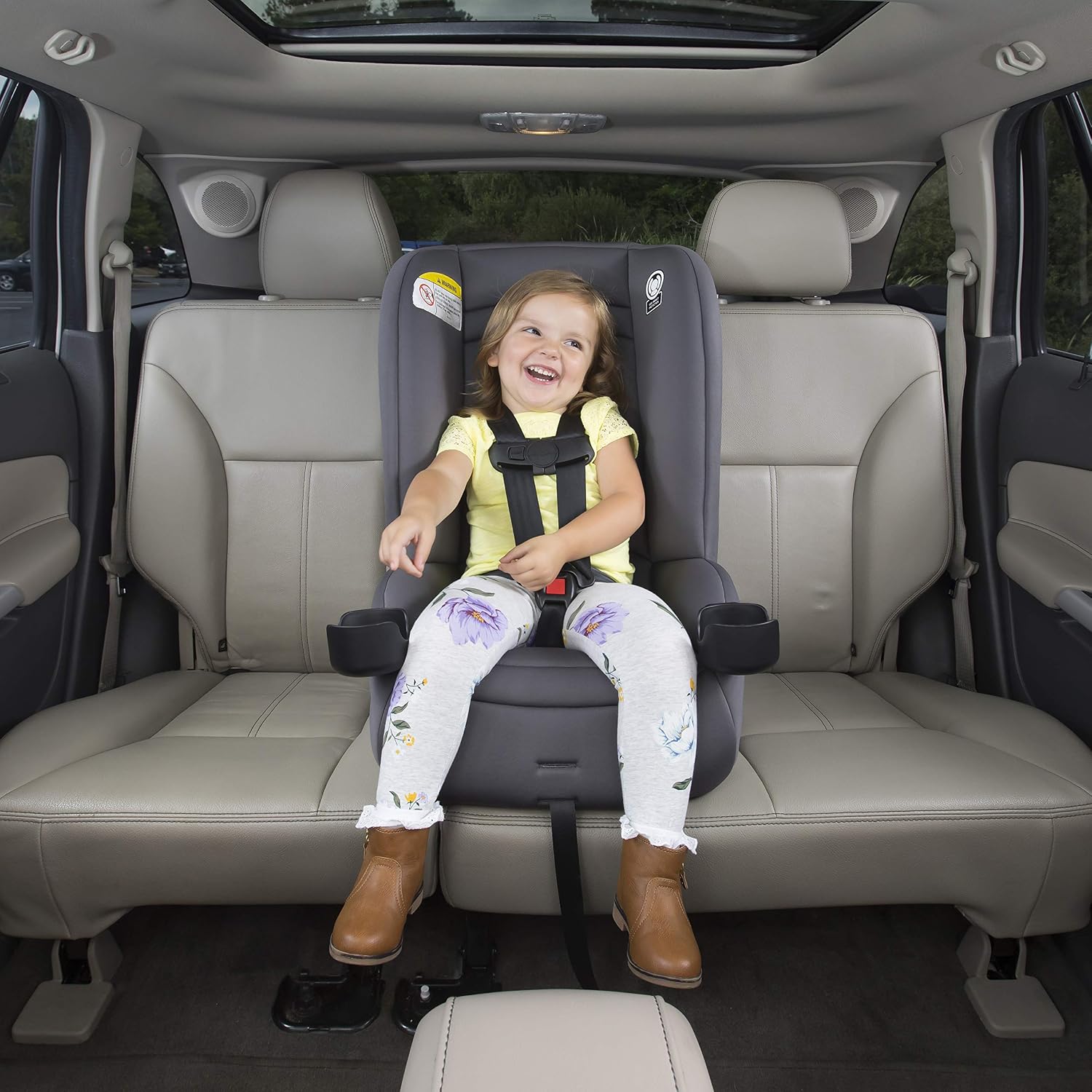 Safety 1st Jive 2-in-1 Convertible Car Seat, Rear Facing Car Seats for Babies (5-40 lbs, 19-40'), Forward Facing Carseat for Toddlers (22-65 lbs, 29-49'), Night Horizon