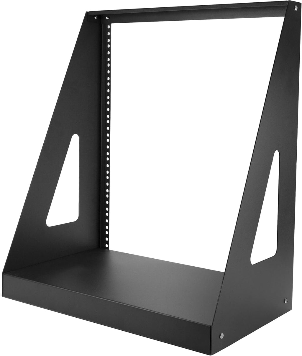 StarTech 12U 2-Post Open Frame Desktop Server Rack, 19in Compact Space-Saving Floor IT Rack with 350lb (160kg) Weight Capacity