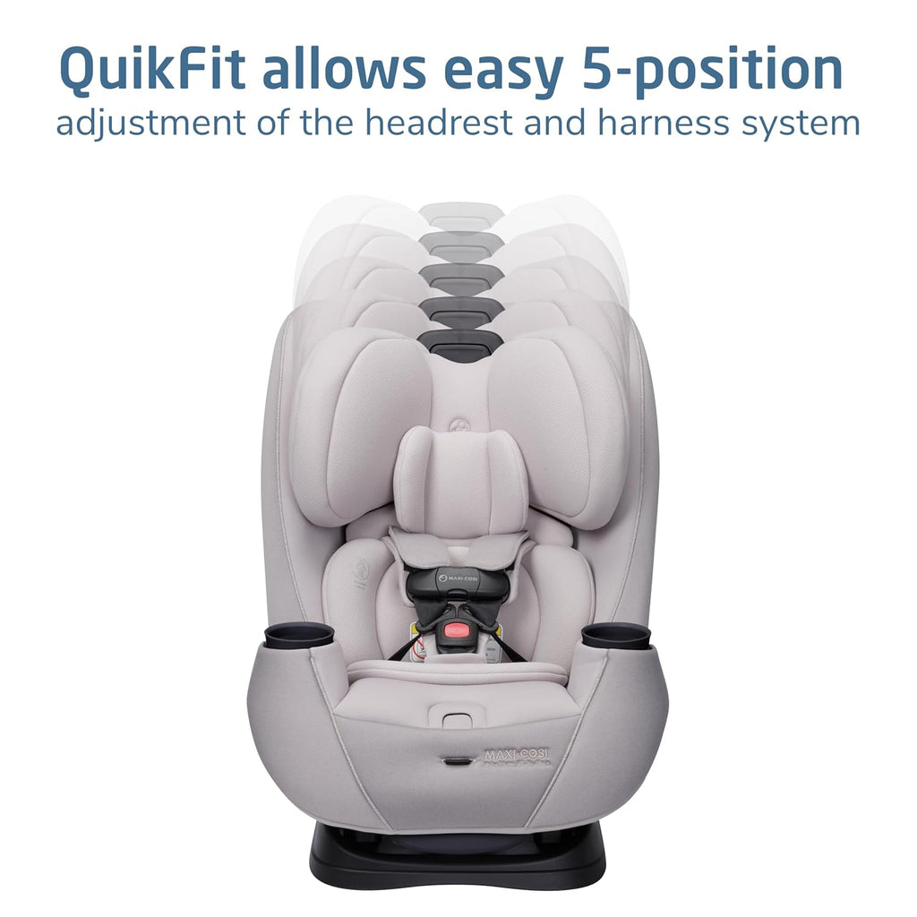 Maxi-Cosi Pria Max 3-in-1 Convertible Car Seat, Infant to Toddler Car Seat, ClipQuick Magnetic Chest Clip, Quick-Install Latch, Machine-Washable Cover, 5-100 lbs, Oyster Shell