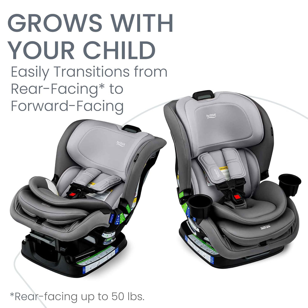 Britax Poplar Convertible Car Seat, 2-in-1 Car Seat with Slim 17-Inch Design, ClickTight Technology, Glacier Graphite