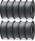 ANYCUBIC PLA Plus (PLA+), 3D Printer Filament 1.75mm Bundle, High Toughness, Dimensional Accuracy +/- 0.02mm, Print with Most FDM 3D Printers, 10 Pack 1KG Reusable Spool Texture Grey