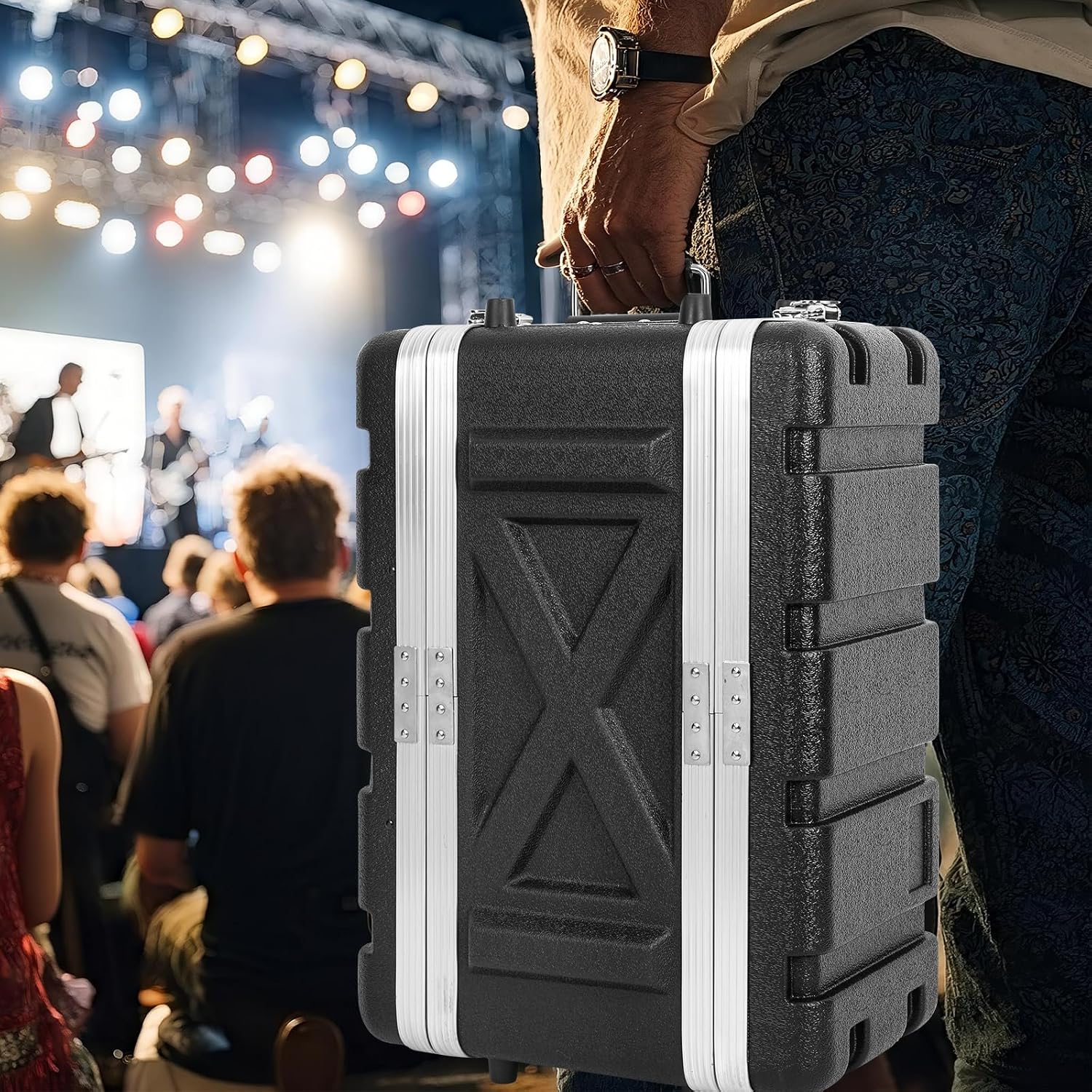 MUZNOTE rack case black 8-4U