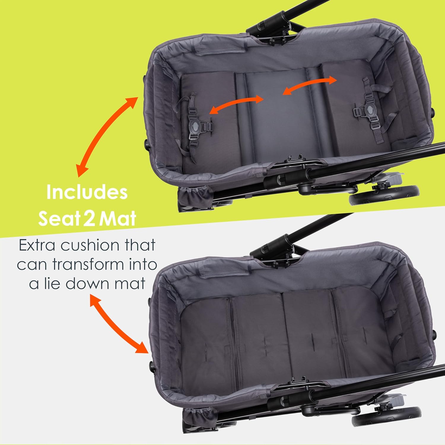 Baby Trend Navigator Plus 2-in-1 Stroller Wagon, Dash Midnight