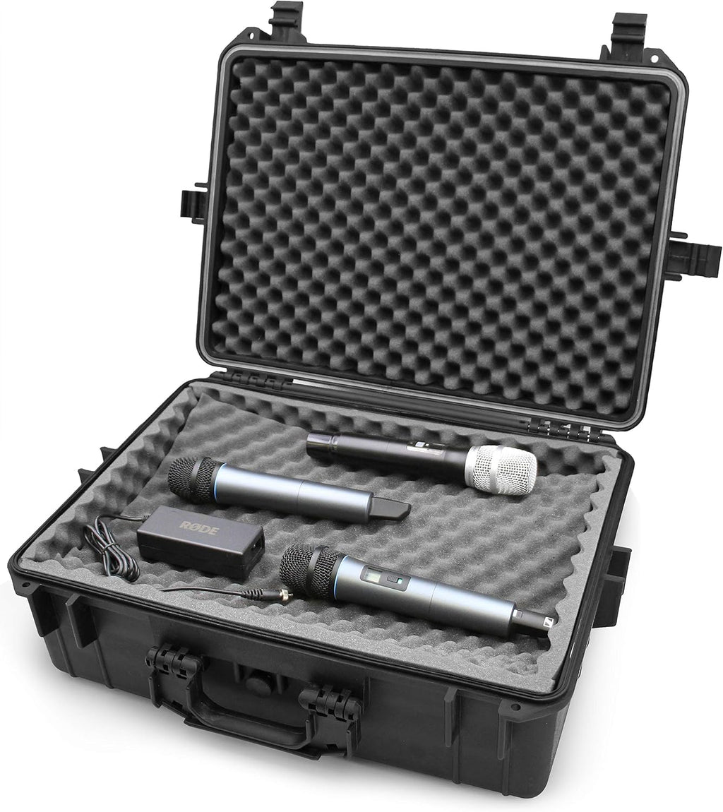 CASEMATIX Waterproof Audio Mixer Case Compatible with Behringer Xenyx X1222USB X1622USB X1204USB Channel Interface Fits 17.0' x 12.1' x 5.0' Mixing Board and Accessories