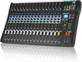 XTUGA 16 Channel Audio Mixer, Professional Sound Board Mixer, DJ Mixing Console System Audio Interface,48V Phantom Digital Effect for PC Podcast Studio Karaoke Streaming Live Recording(CT160)