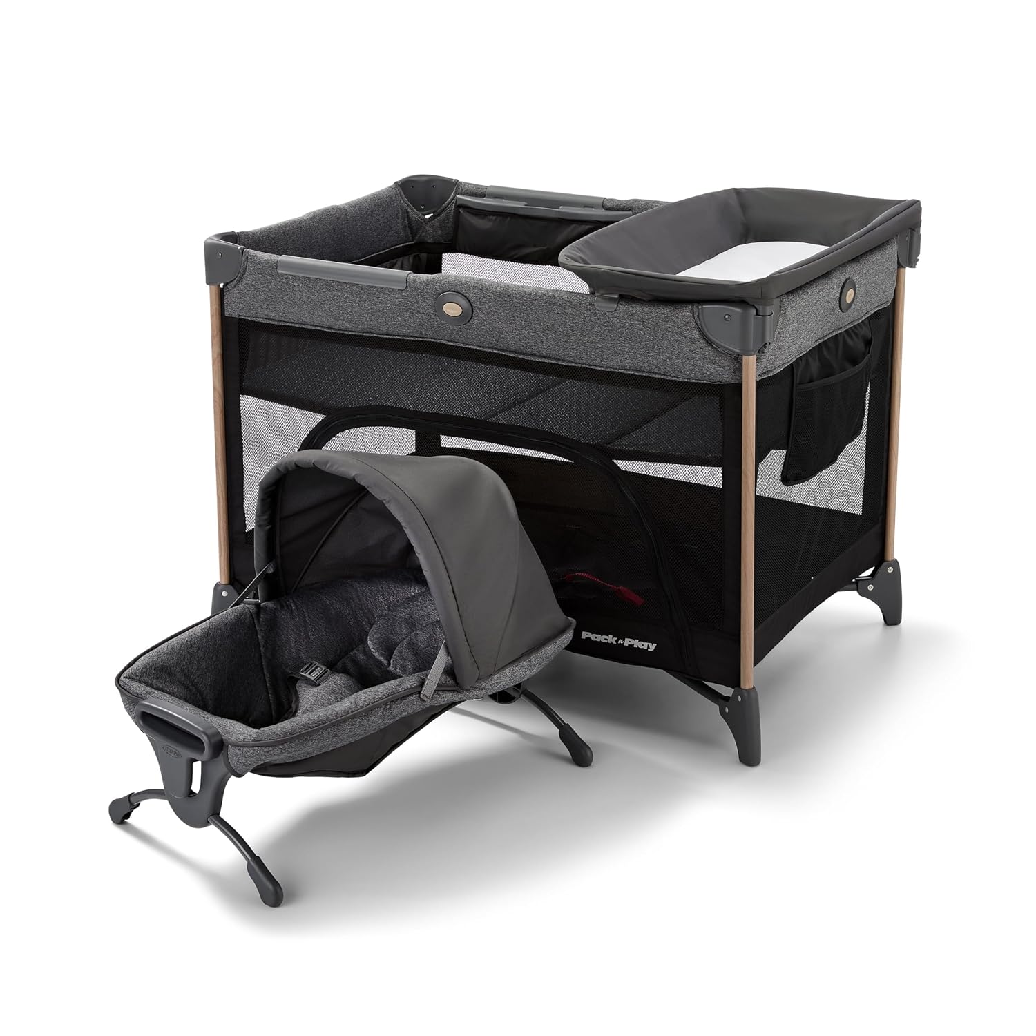 Graco Pack n' Play Close2Baby Playard with Baby Bassinet, Changing Table, Portable Infant Seat, Milan
