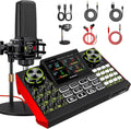 neculogy Podcast Equipment Bundle - All-in-One Audio Mixer Production Studio with 3.5mm Microphone for Live Streaming, Podcast Recording, PC, Smartphone & DJ (Model: G9-PKPRO DJ Mixer