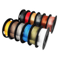 MIKA3D Shine Silk Metallic Gold PLA 3D Printer Filament Bundle 12 Spools Pack, 1.1lbs Spool 1.75mm Widely Compatible, 12 Popular Silk Shiny Gold Colors, with Extra One Bottle of Solid Stick Gift