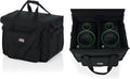 Gator Cases Studio Monitor Tote Bag Holds (2) Powered Monitors Up to 5' Driver Range, Fits JBL, Mackie, KRK, & More (G-STUDIOMON1)