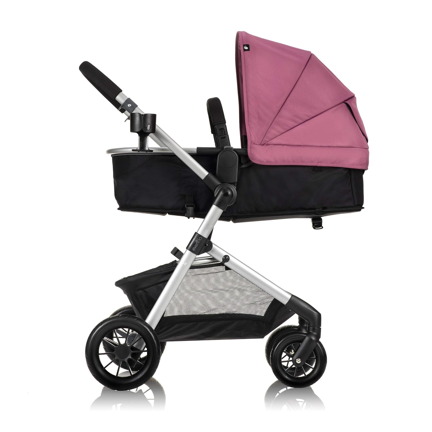 Evenflo Pivot Modular Travel System with LiteMax Preemie and Infant Car Seat (Dusty Rose Pink)