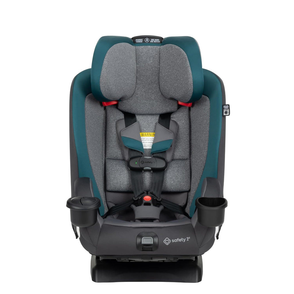 Safety 1st EverSlim 4-in-1 Convertible Car Seat, SecureTech Chest Clip, Ultra-Slim, 4-Mode Infant to Booster, Baby Car Seat, Fits 5-100 lbs, Memory Foam, Fiddlehead