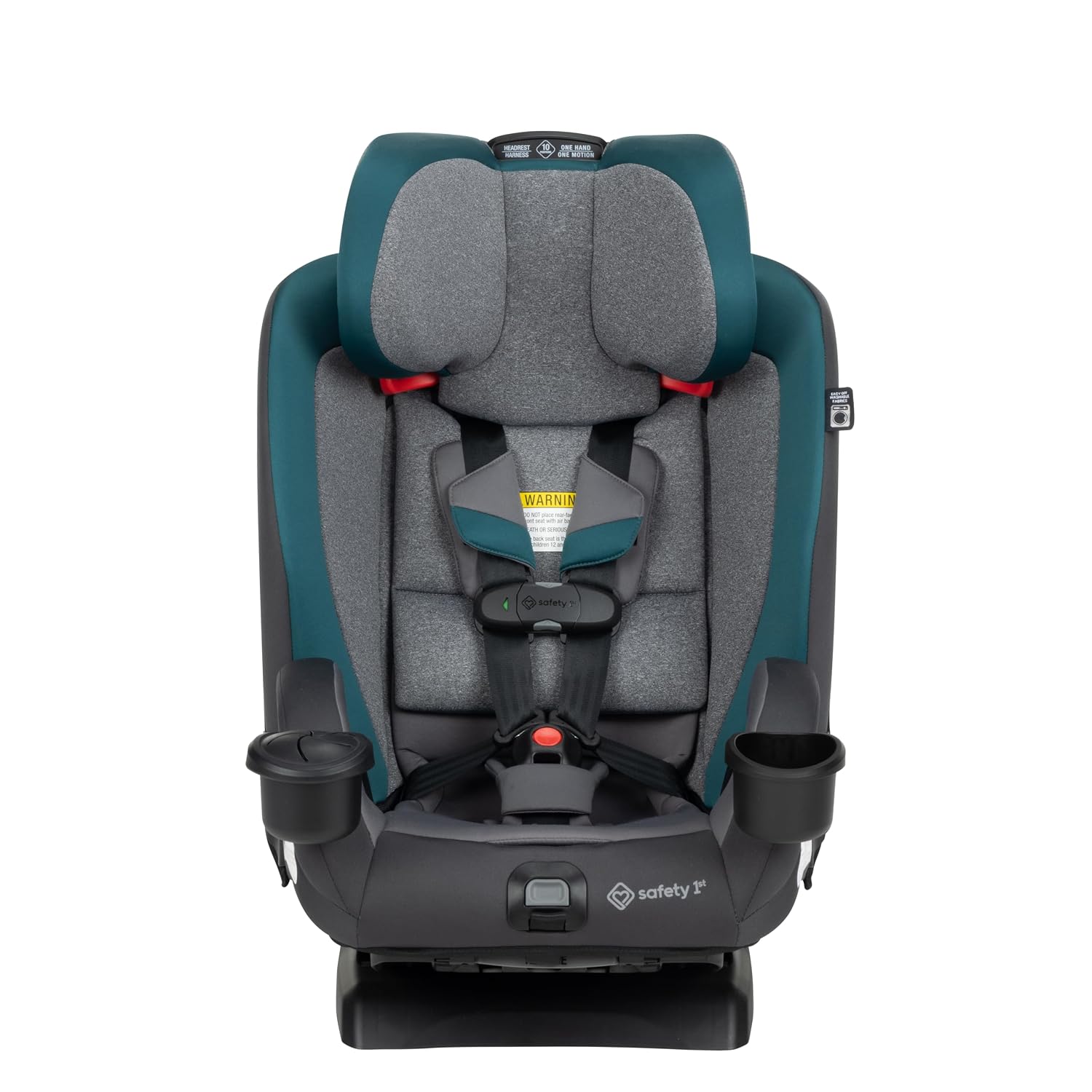 Safety 1st EverSlim 4-in-1 Convertible Car Seat, SecureTech Chest Clip, Ultra-Slim, 4-Mode Infant to Booster, Baby Car Seat, Fits 5-100 lbs, Memory Foam, Fiddlehead