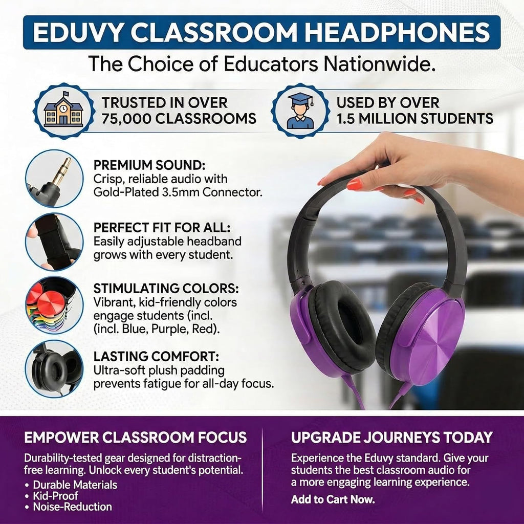 Bulk Headphones for Classroom, 24 Pack Durable Wired School Headphones for Students. Teacher Must Haves Supplies from Elementary to College (Mixed Color)
