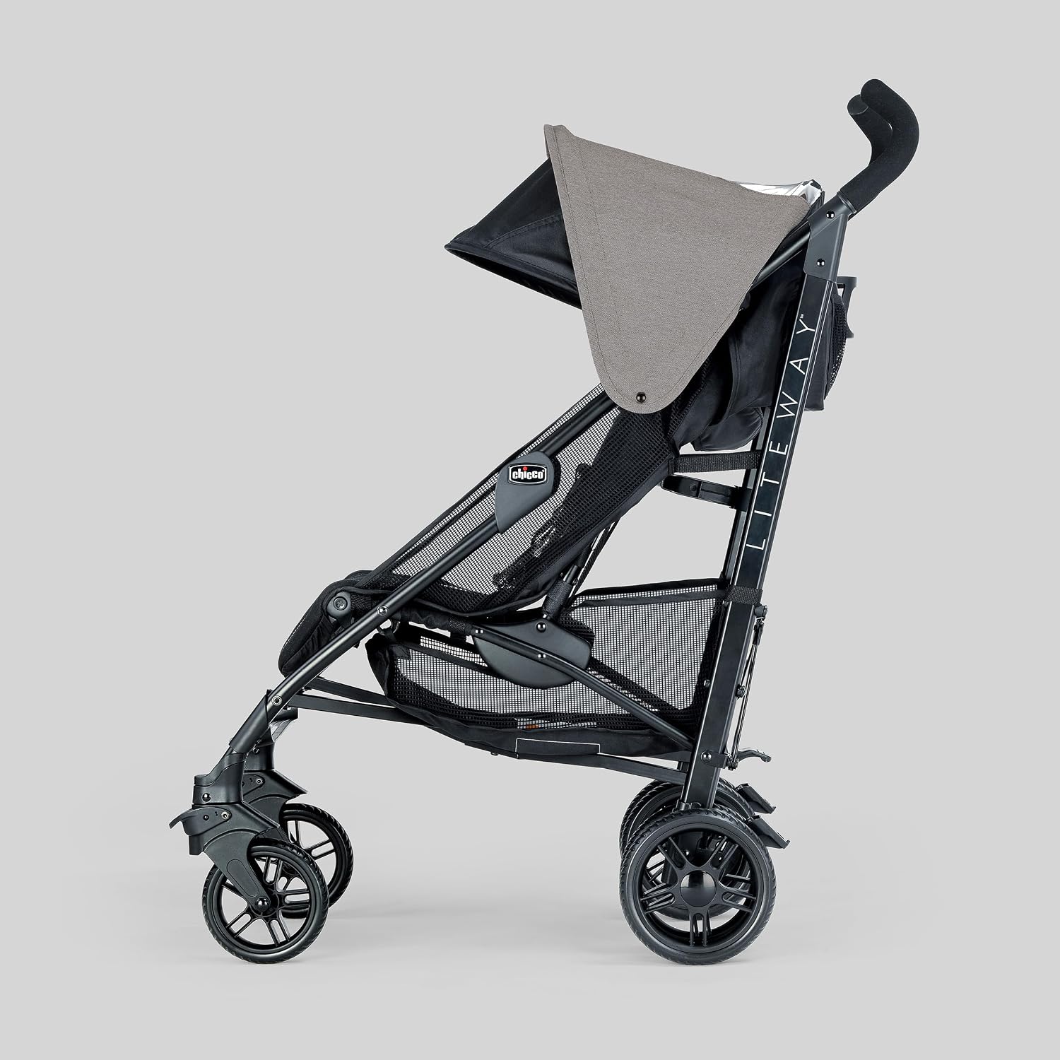 Chicco Liteway Stroller, Compact Fold Baby Stroller with Canopy, Lightweight Aluminum Frame Umbrella Stroller, for Use with Babies and Toddlers up to 40 lbs, Lavender/Purple