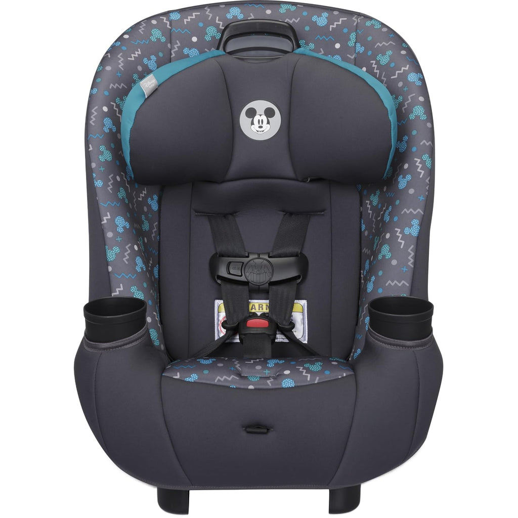 Disney Baby Ellaris 3-in-1 Convertible Car Seat, Slim Fit Design, Rear & Forward-Facing, 5-Position Headrest, 3-Across Fit, Travel-Friendly with Machine-Washable Seat Pad, Mickey Sprinkle