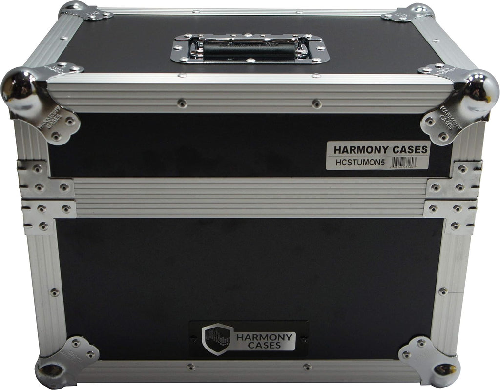 Harmony Audio HCSTUMON5 Flight Transport Road Custom Case Compatible with Pair 5' Studio Monitors
