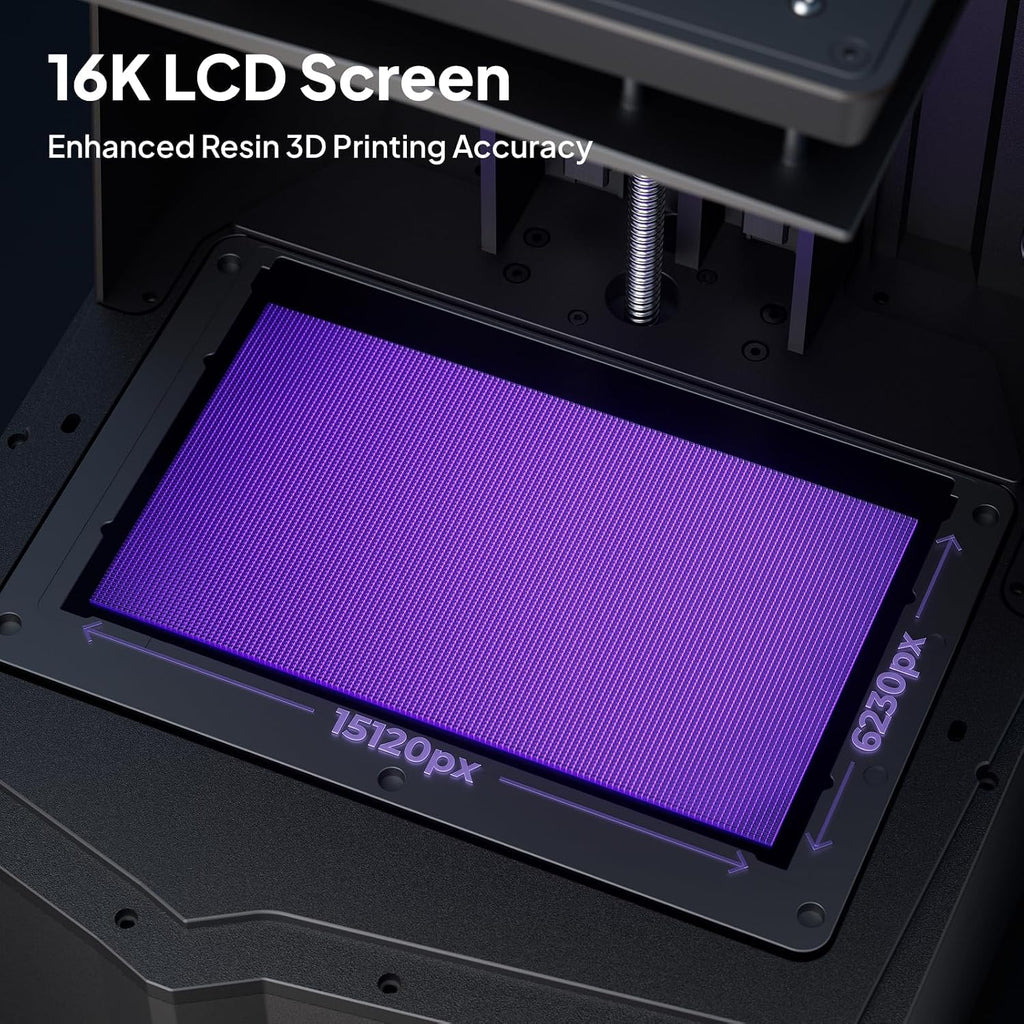 ELEGOO Saturn 4 Ultra 16K Resin 3D Printer with 10' 16K Mono LCD and Flip-up Lid, Smart Tank Heating at 30 °C, 150mm/h High Speed Printing, Large Printing Size of 8.33 × 4.66 × 8.66 Inches