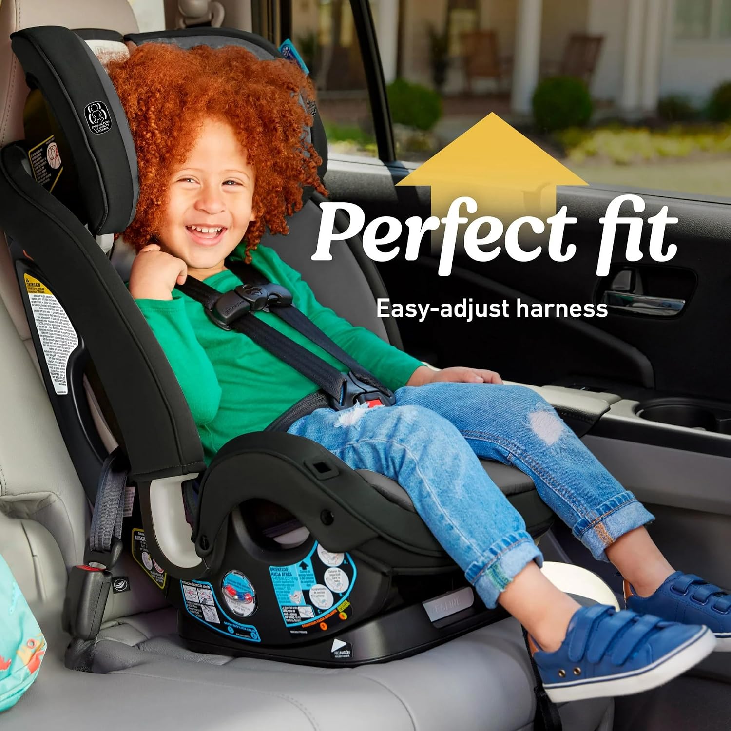 Graco True3Fit LX 3-in-1 Slimfit Car Seat, Rear Facing, Forward Facing to Highback Booster Car Seat, ft. Anti-Rebound Bar - Gotham