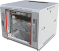 9U Wall Mount Server Rack Cabinet – 19' Network Rack Enclosure, 24' Deep Data Rack Cabinet with Fan, PDU & Shelf for IT Equipment, Switches and Patch Panel