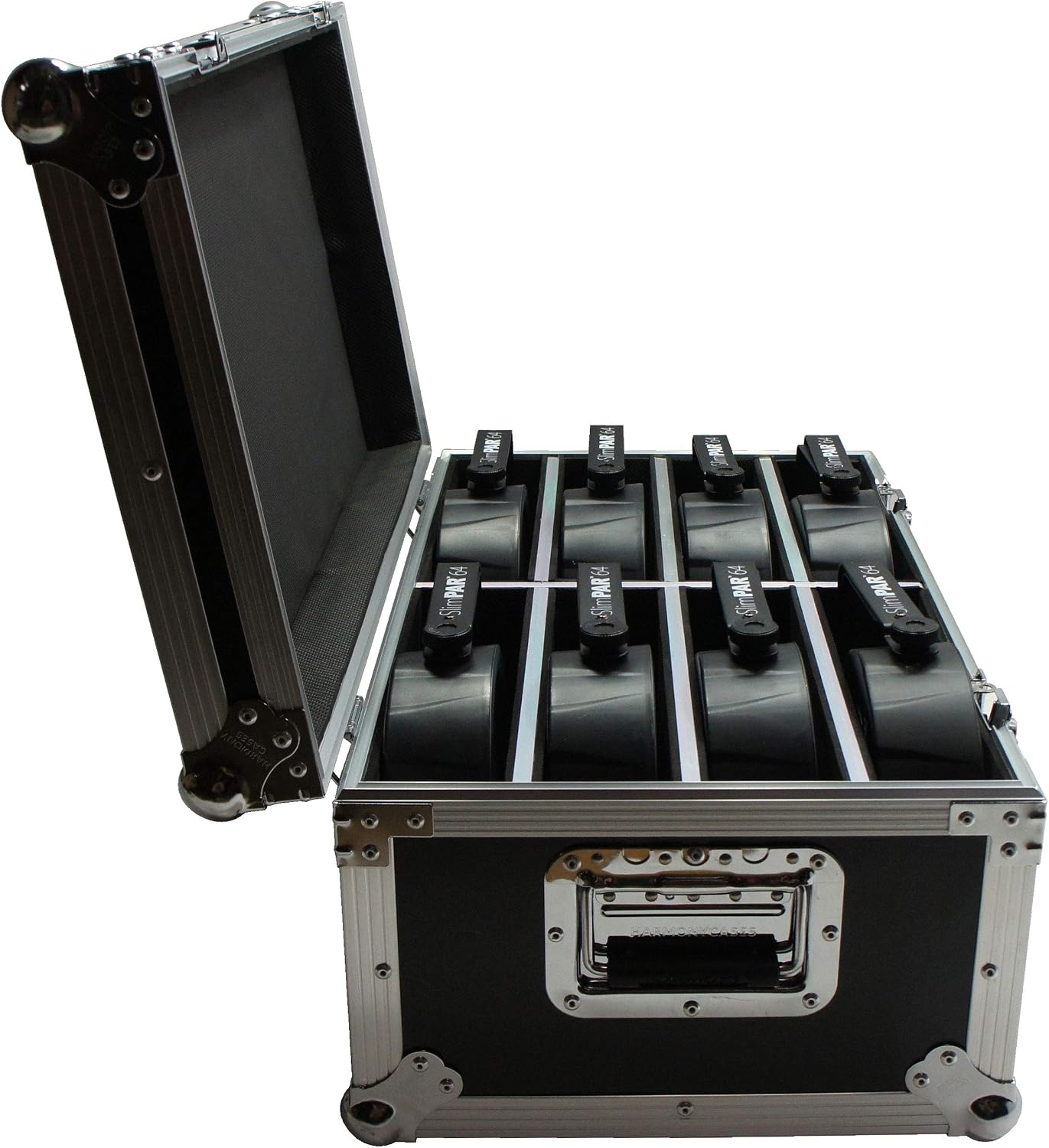 Harmony Audio HC8SLIMPAR64 Lighting 8 Space Slimpar Can Light Flight Custom Case New