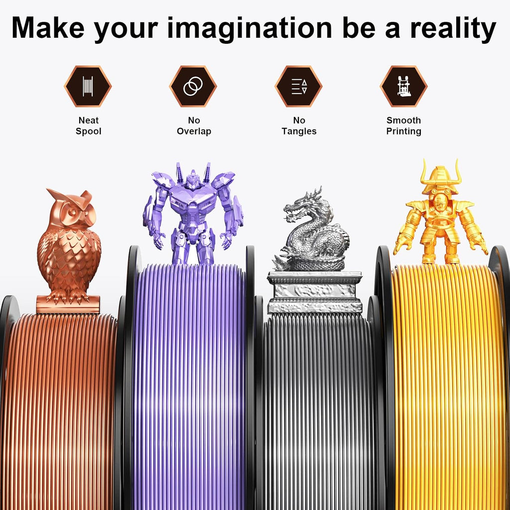 HEPHI3D Tina2 Fully Assemble 3D Printer Kit with 4 Colors Silk PLA Filament Bundle, Auto Leveling Bed Mini 3D Printers for Beginners and Kids, School, Office, Home Using