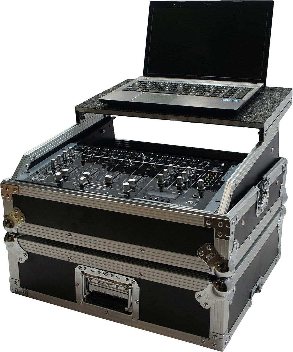 Harmony Audio HC19MIXLT Flight 11U Universal 19' Mixer Glide Laptop Stand Custom Case