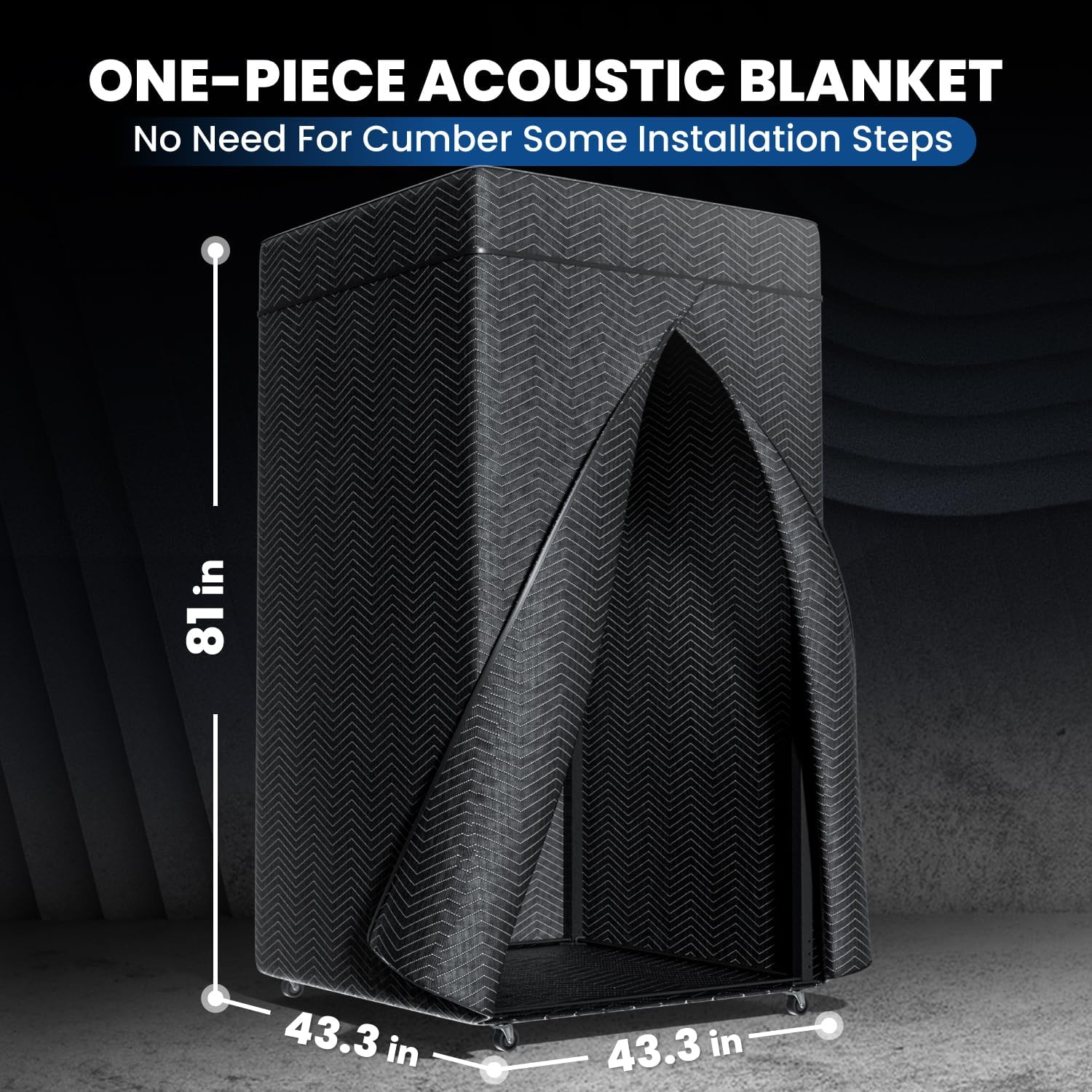 Portable Recording Booth Sound Booth for Recording Echo-Free Vocals Complete Home Recording Studio Foldable Vocal Booth with Travel Bag for Voiceovers, Podcasts & Music (XL Booth)