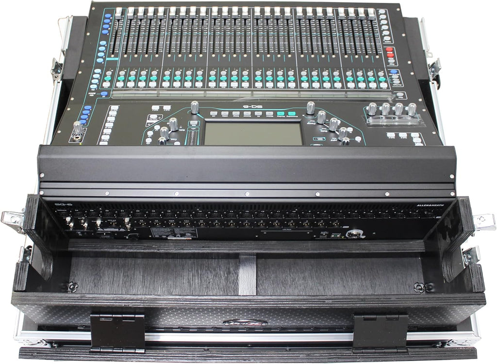 ProX XS-AHSQ7DHW ATA Digital Audio Mixer Flight Case for Allen & Heath SQ7 Console with Doghouse compartment and Caster wheels