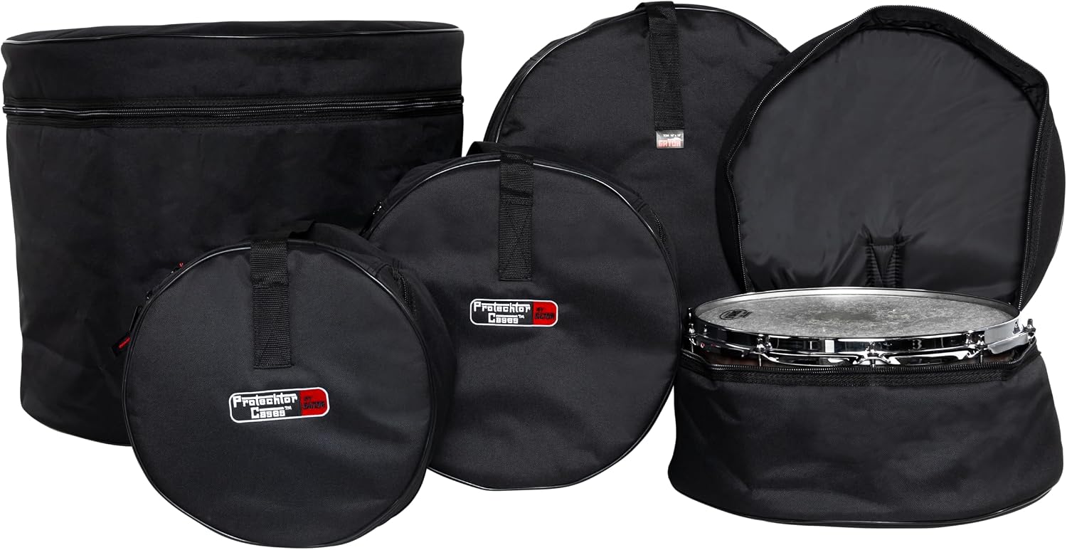 Gator Cases Rock Drum Set Bags: 22'x18', 10'x8', 12'x9', 16'x16', 6.5'x14'; (GP-ROCK-100)