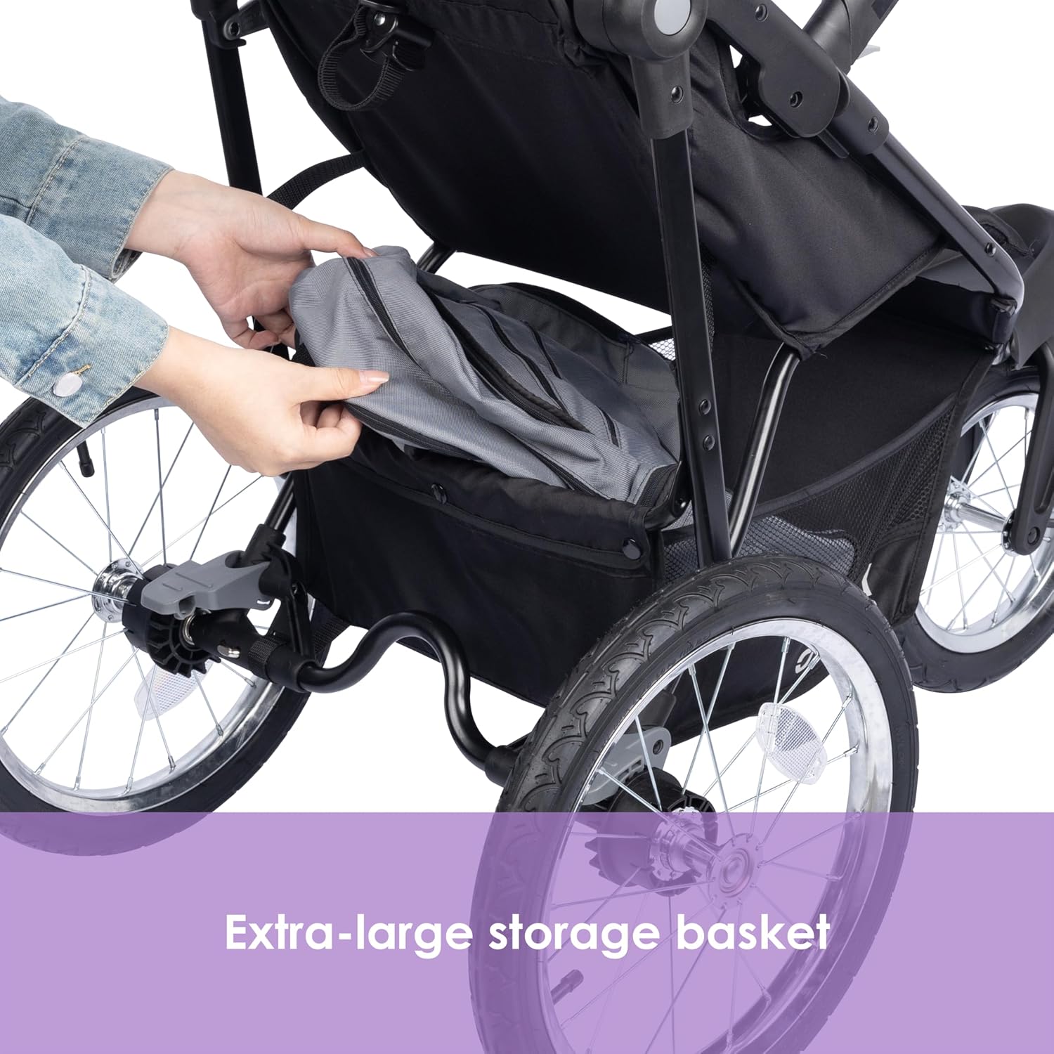 Baby Trend Journey Jogger Travel System with EZ-Lift Infant Car Seat, Stellar Black