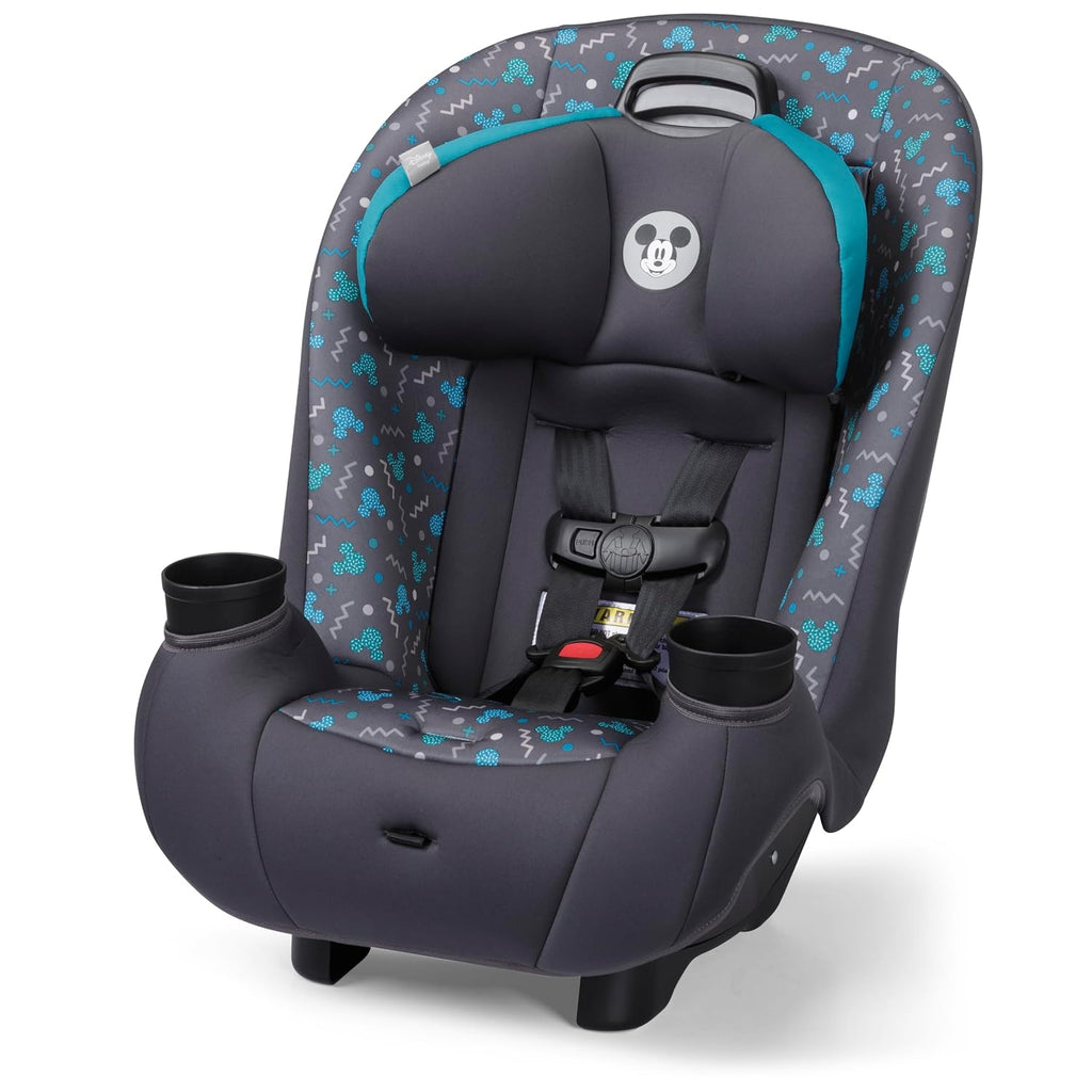 Disney Baby Ellaris 3-in-1 Convertible Car Seat, Slim Fit Design, Rear & Forward-Facing, 5-Position Headrest, 3-Across Fit, Travel-Friendly with Machine-Washable Seat Pad, Mickey Sprinkle