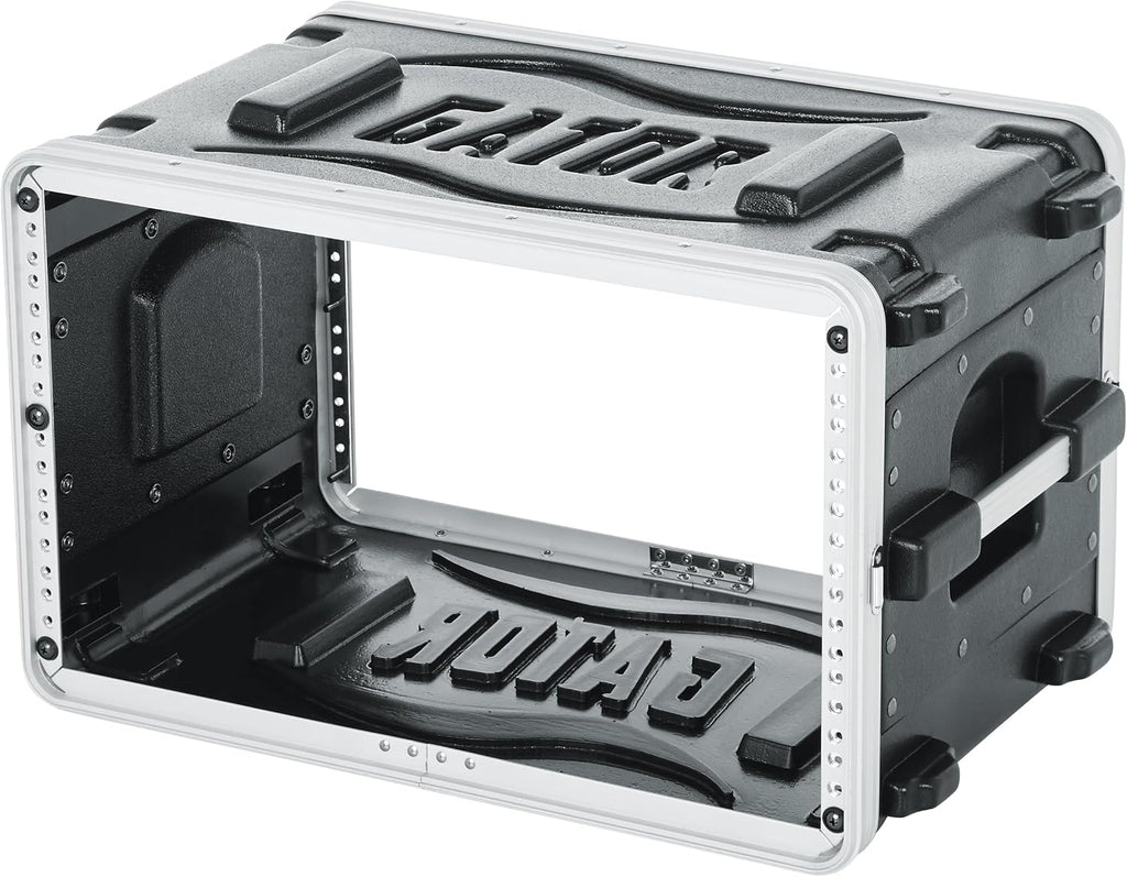Gator Cases Lightweight Molded 6U Rack Case with Heavy Duty Latches, Shallow 14.25' Depth (GR-6S)